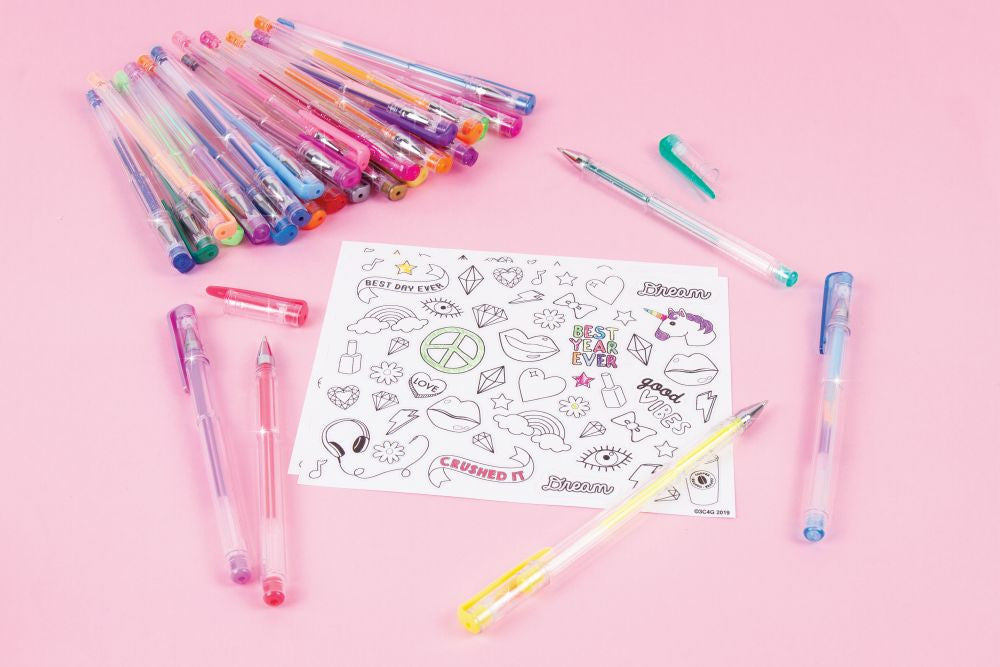 Valigetta 30 penne gel glitter