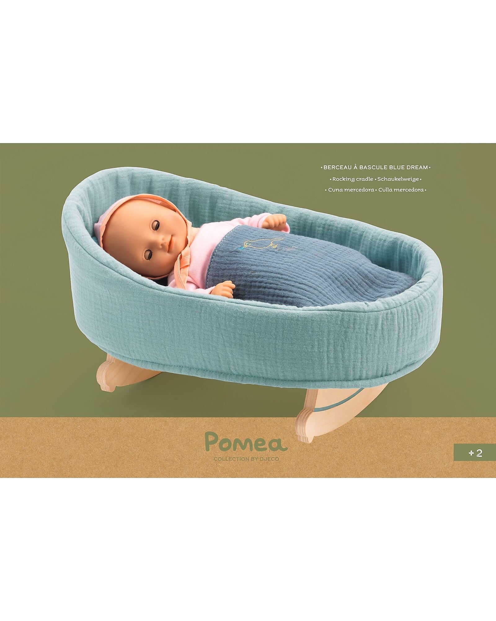 Pinolino 252414 Culla Per Bambole Merle In Legno Massello - Colore Bianco