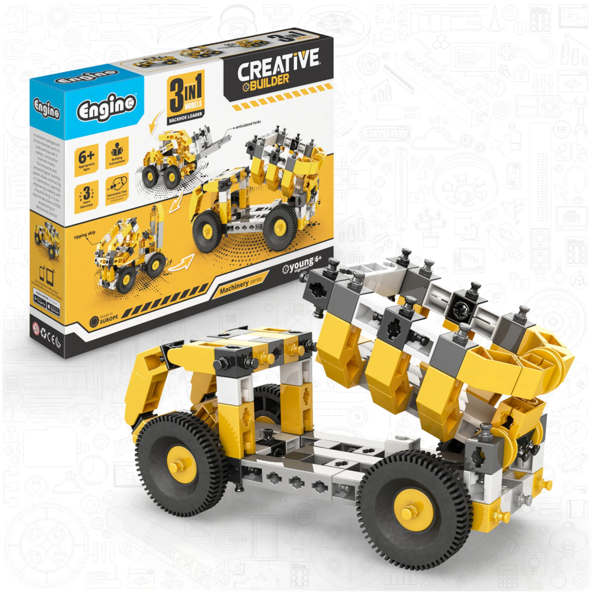 Engino – Set Di Costruzioni QB14, Giochi Creativi Con Parti In Plastica E Manuale Istruzioni