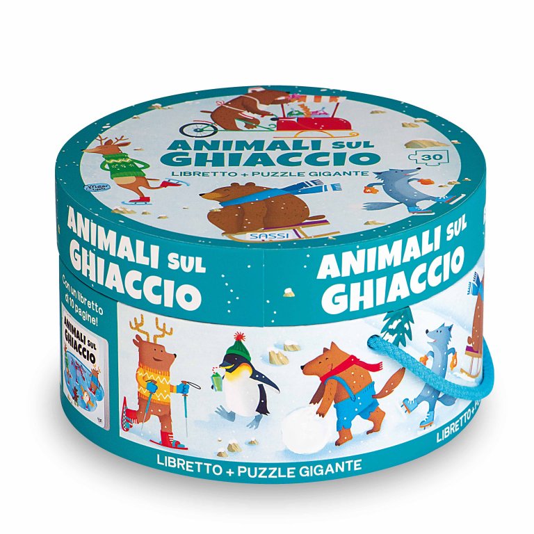 Animali sul ghiaccio - Libro e puzzle
