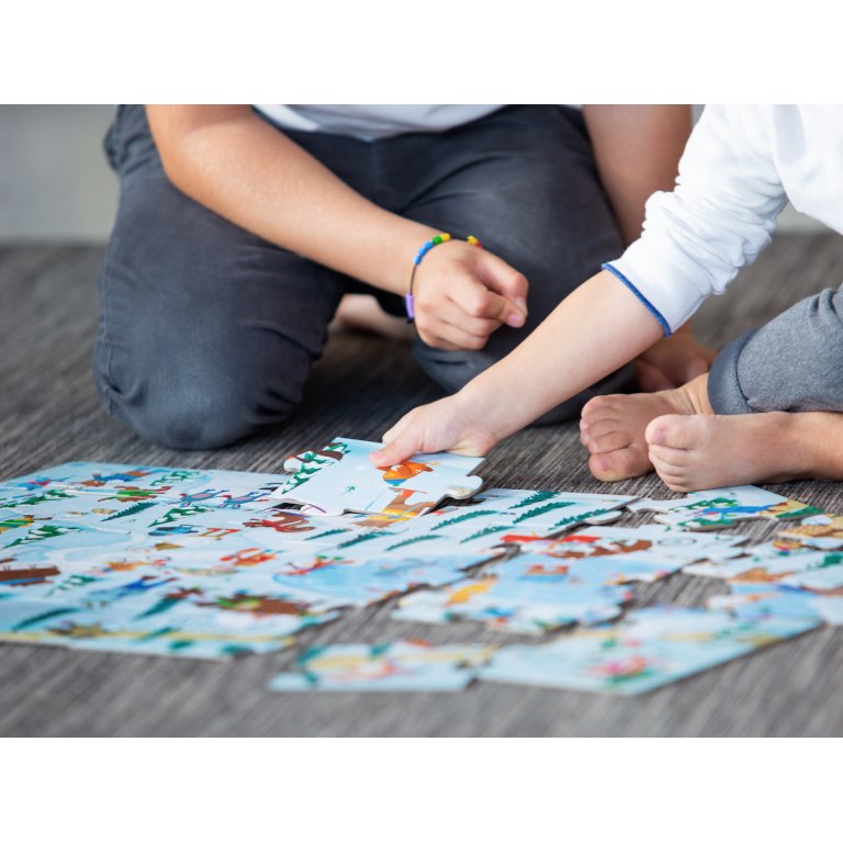 Animali sul ghiaccio - Libro e puzzle