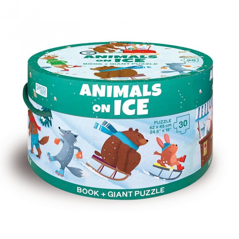 Animali sul ghiaccio - Libro e puzzle