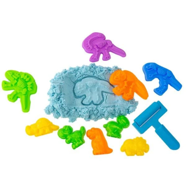 Set Sabbia cinetica Dinosauri con stampini