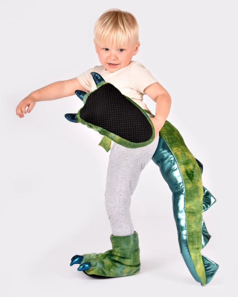Zampe e coda di dinosauro