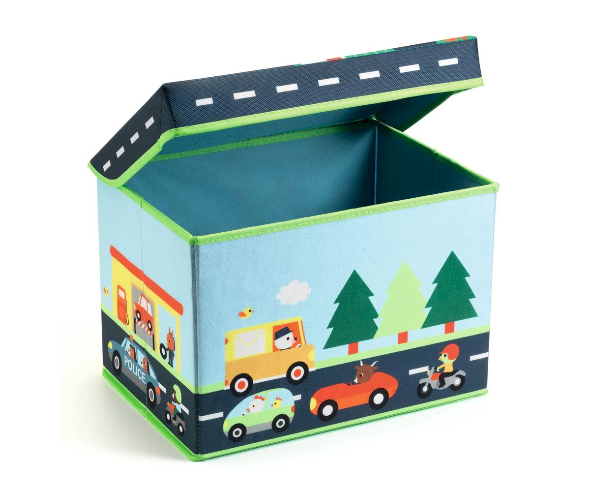 Box portagiochi pieghevole Macchinine