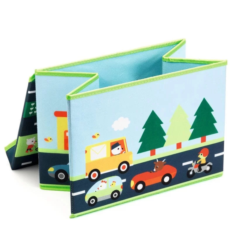 Box portagiochi pieghevole Macchinine