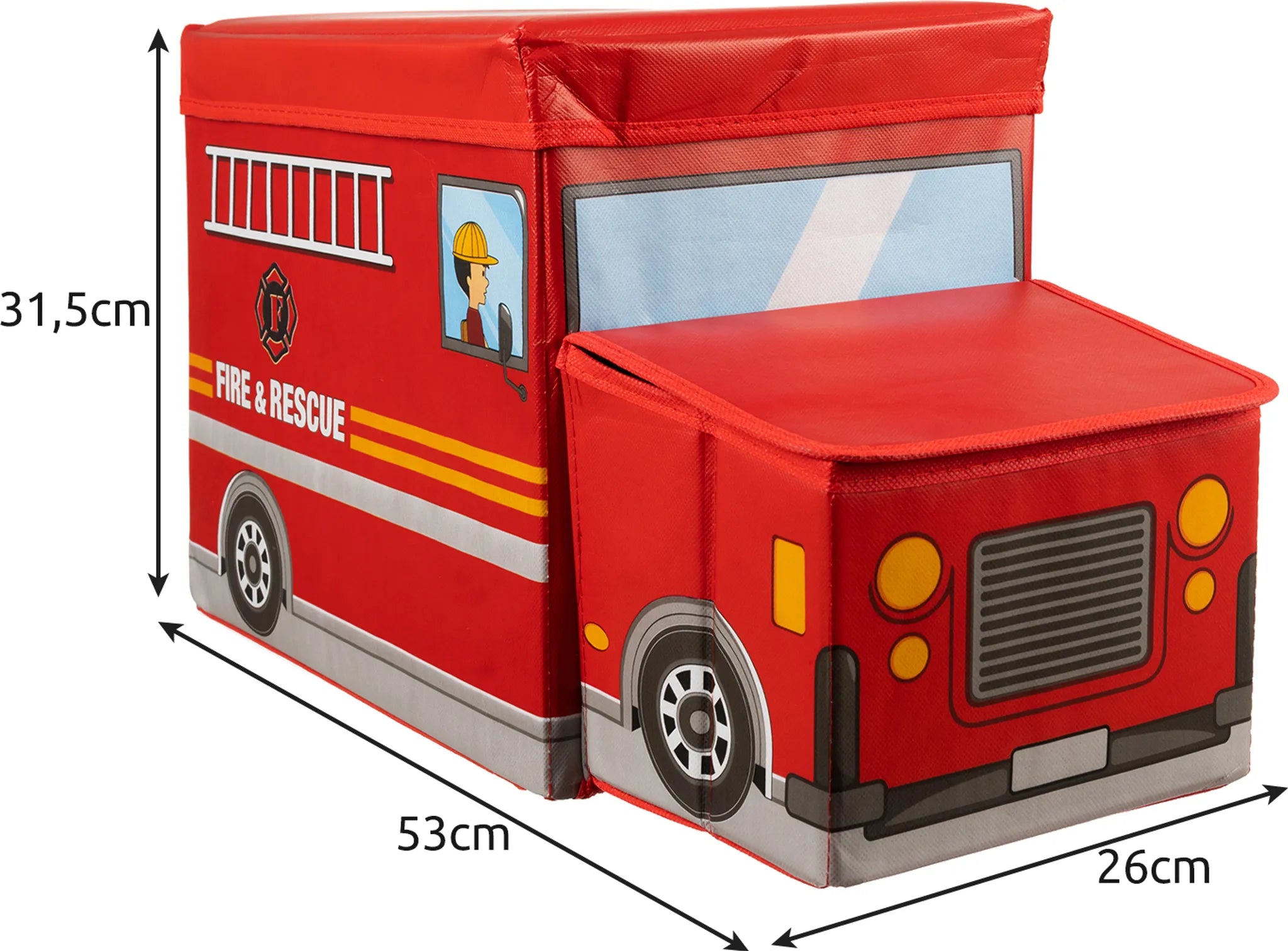 Box portagiochi pieghevole Pompieri