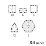 Costruzioni magnetiche Pack Curve Pastel