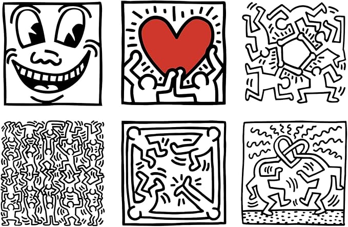Cubi in legno Keith Haring