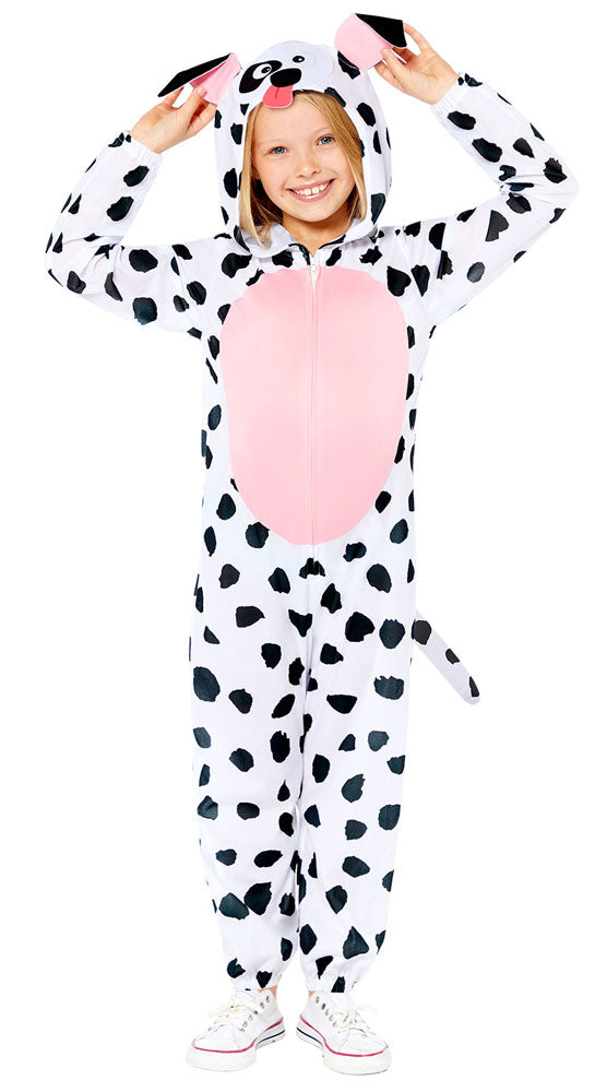 Costume da cane dalmata con orecchie per bambino Costume da cane dalmata con orecchie per bambino