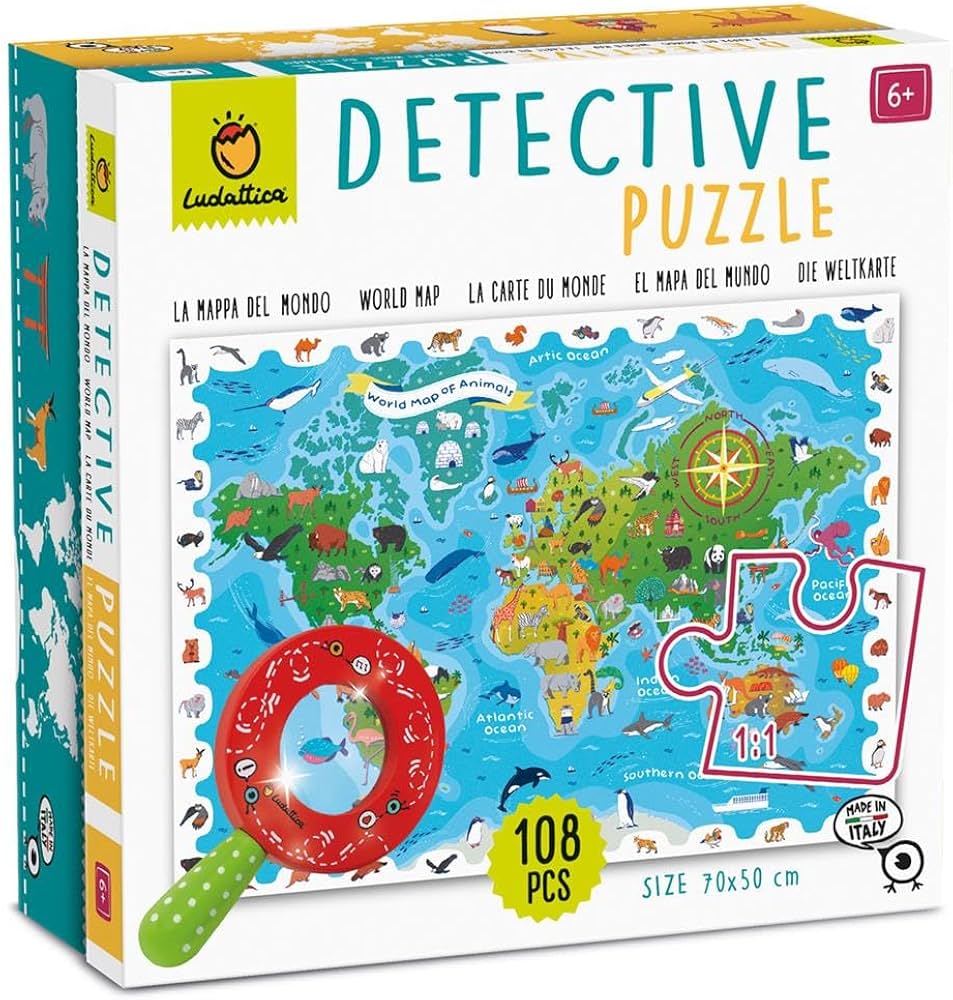 Detective Puzzle - La mappa degli animali del Mondo