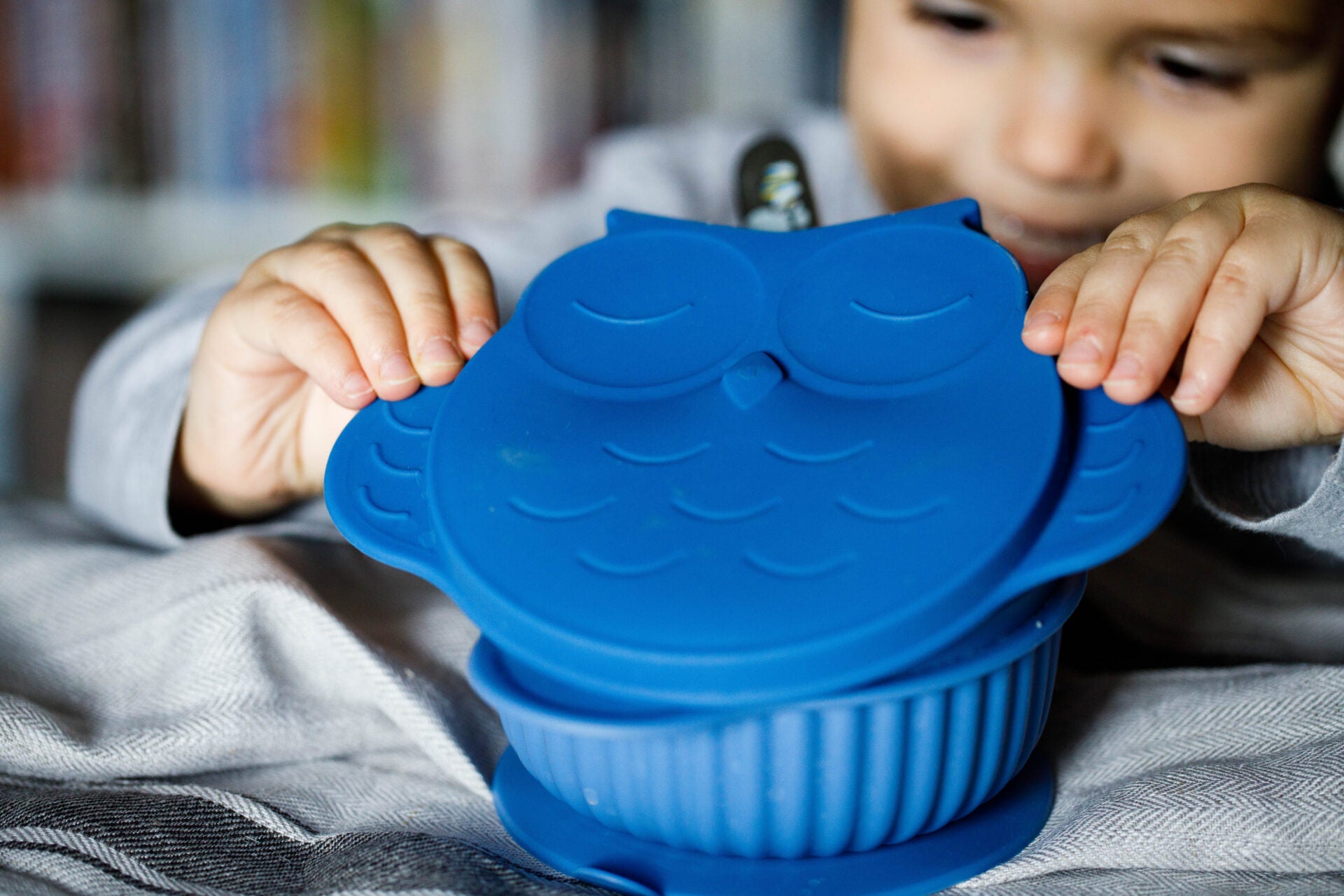 Piatto fondo in silicone Gufo