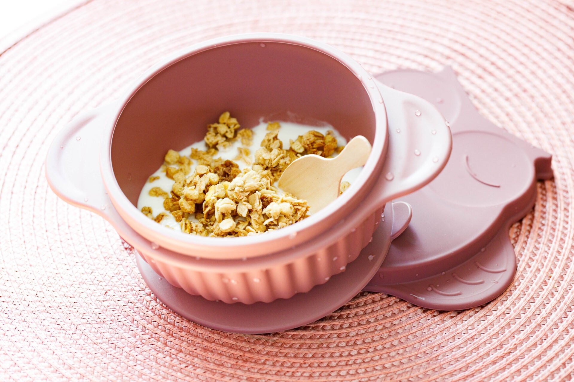 Piatto fondo in silicone Gufo