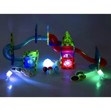 Costruzioni magnetiche Pista per Biglie luminosa (75 pezzi)
