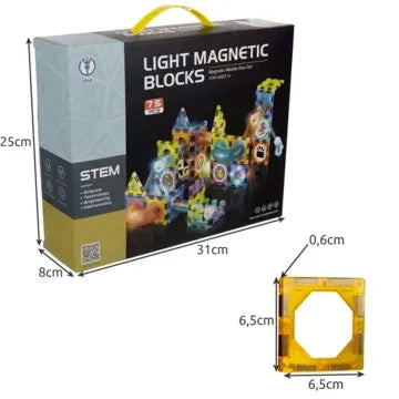 Costruzioni magnetiche Pista per Biglie luminosa (75 pezzi)
