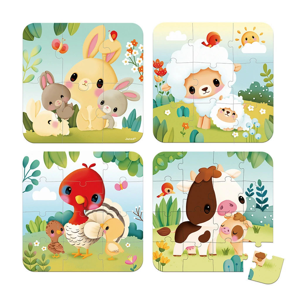 Puzzle evolutivo Fattoria 6-9-12-16 pezzi