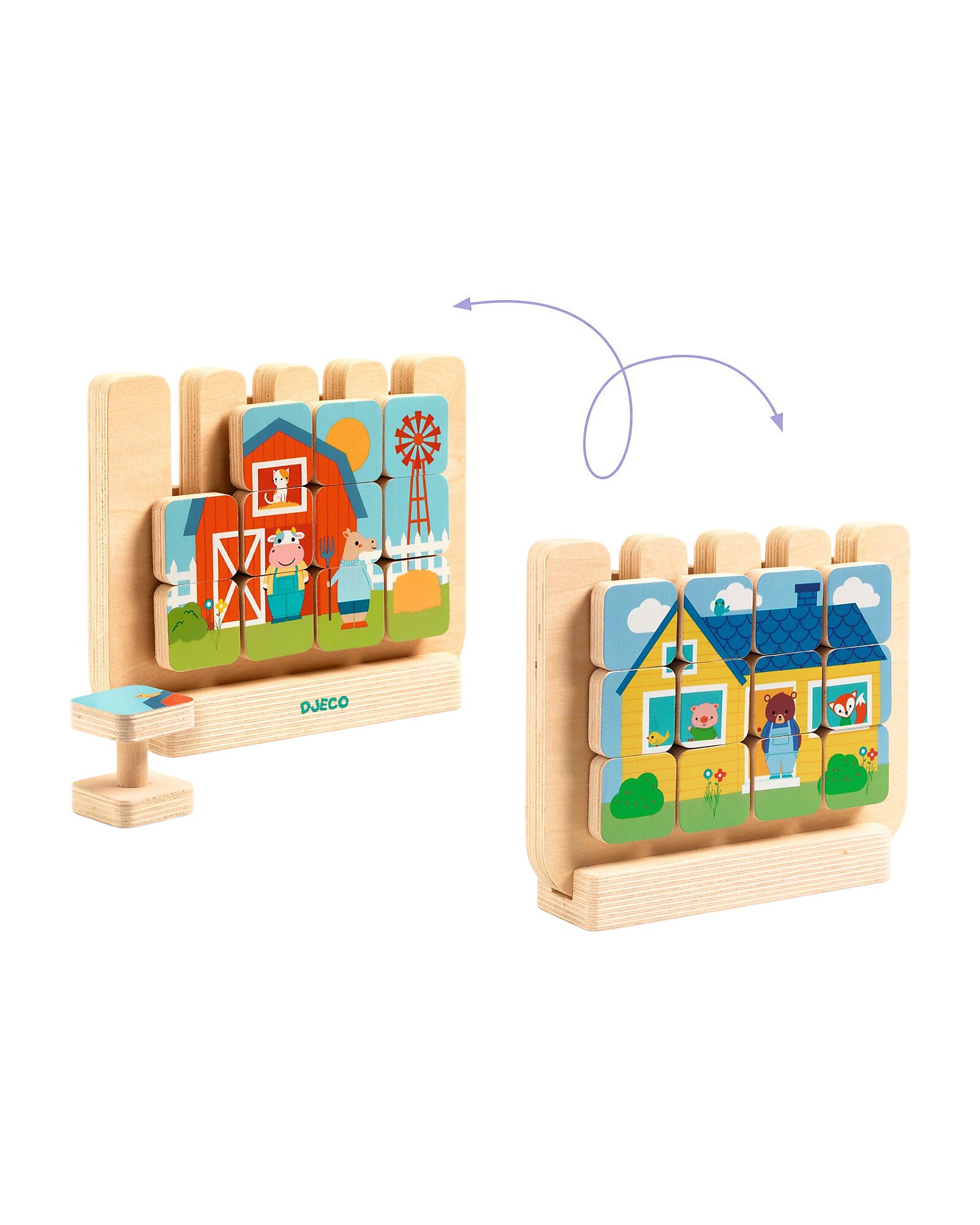 Puzzle verticale in legno 2 facce