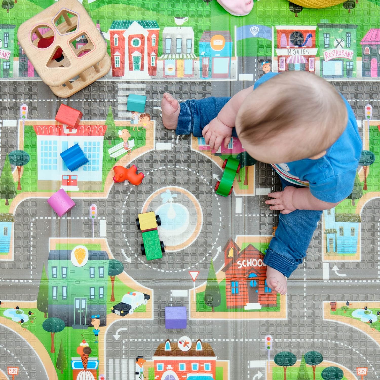 Tappeto double-face pieghevole Fattoria-Città