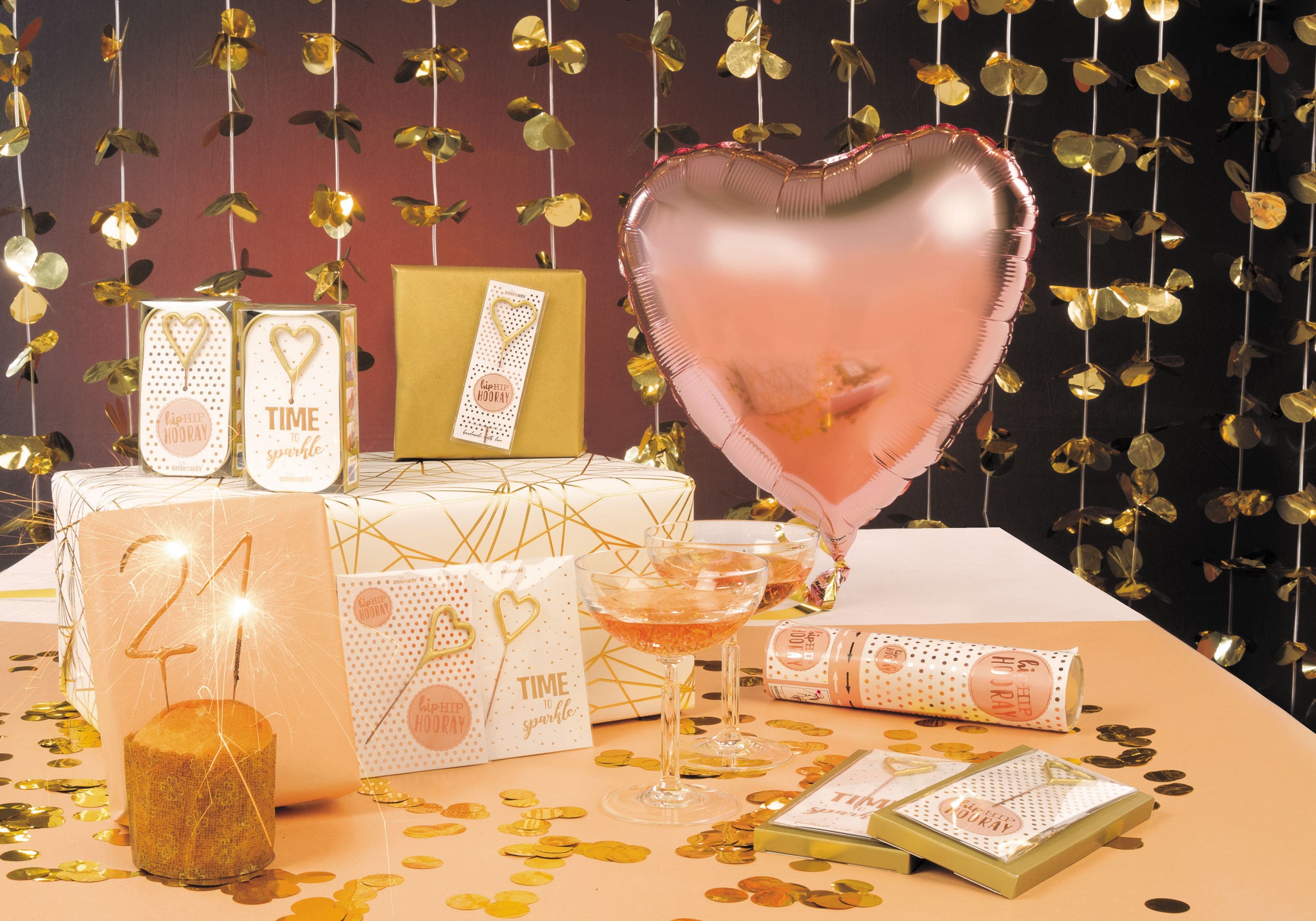 Set candeline Buon compleanno italic oro Set candeline Buon compleanno italic oro
