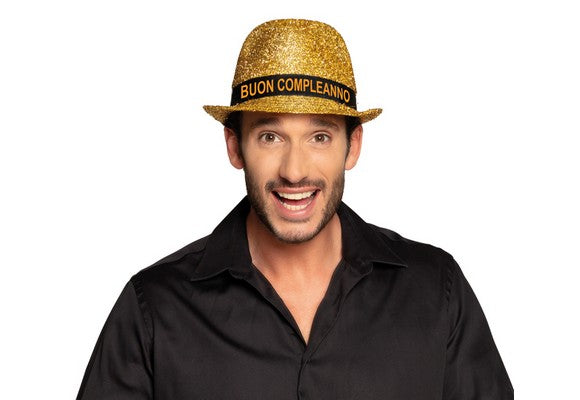 Cappellino compleanno oro