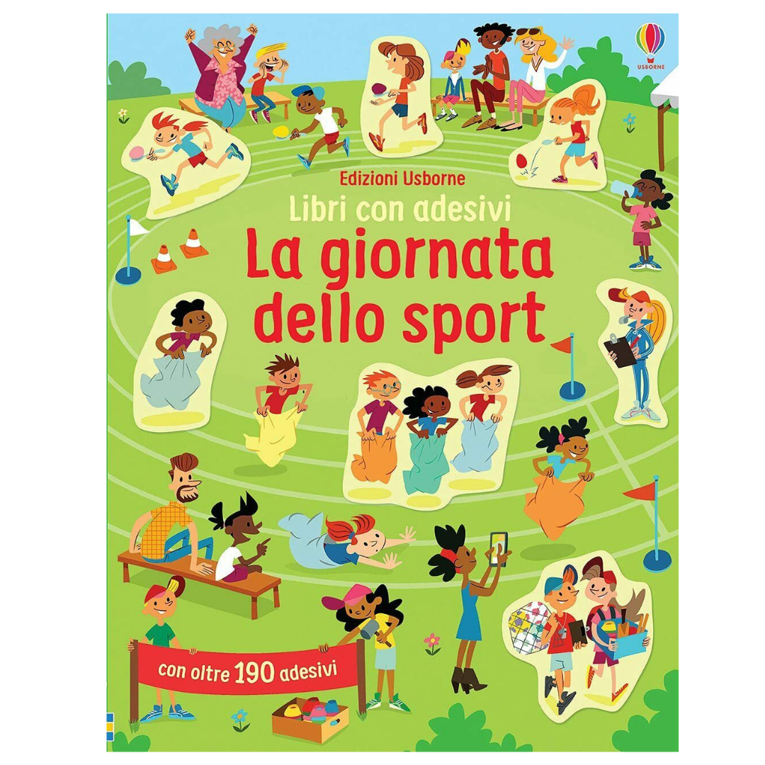 Libro con adesivi La giornata dello sport Usborne – Gioeca