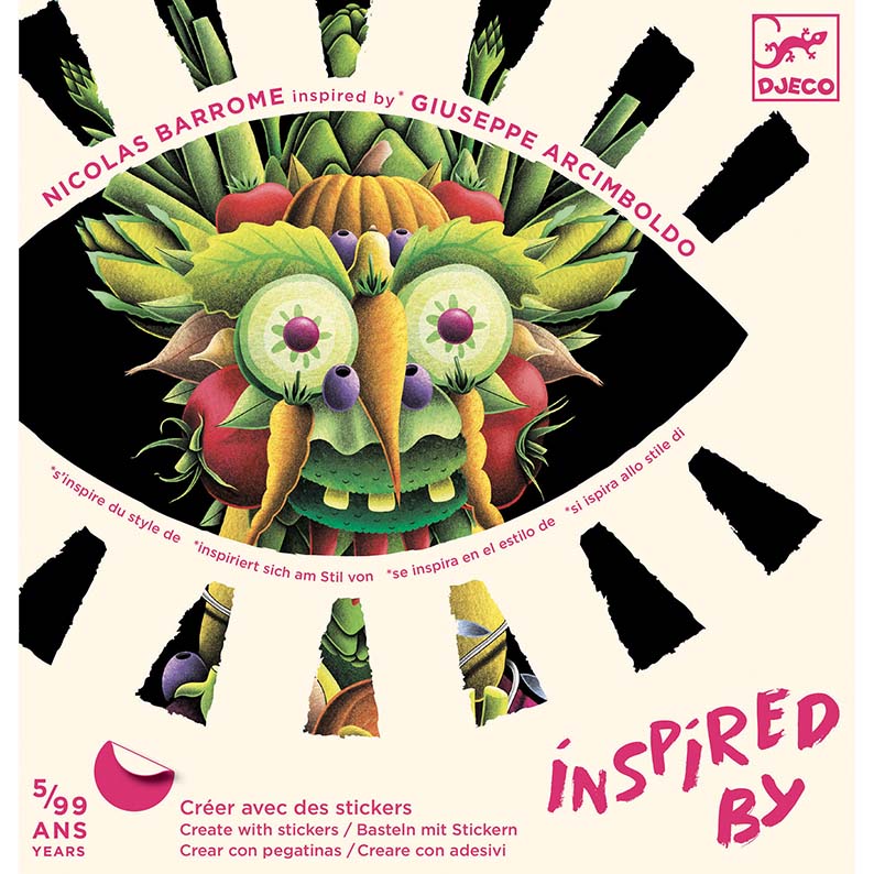Djeco Creare con gli sticker - Arcimboldo