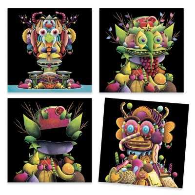 Djeco Creare con gli sticker - Arcimboldo