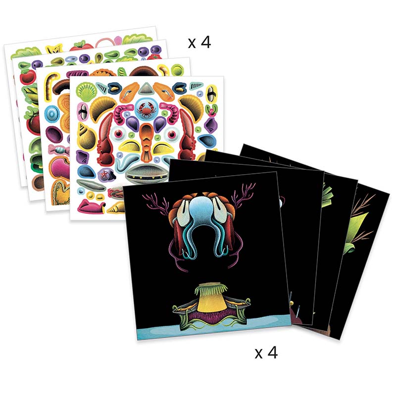 Djeco Creare con gli sticker - Arcimboldo