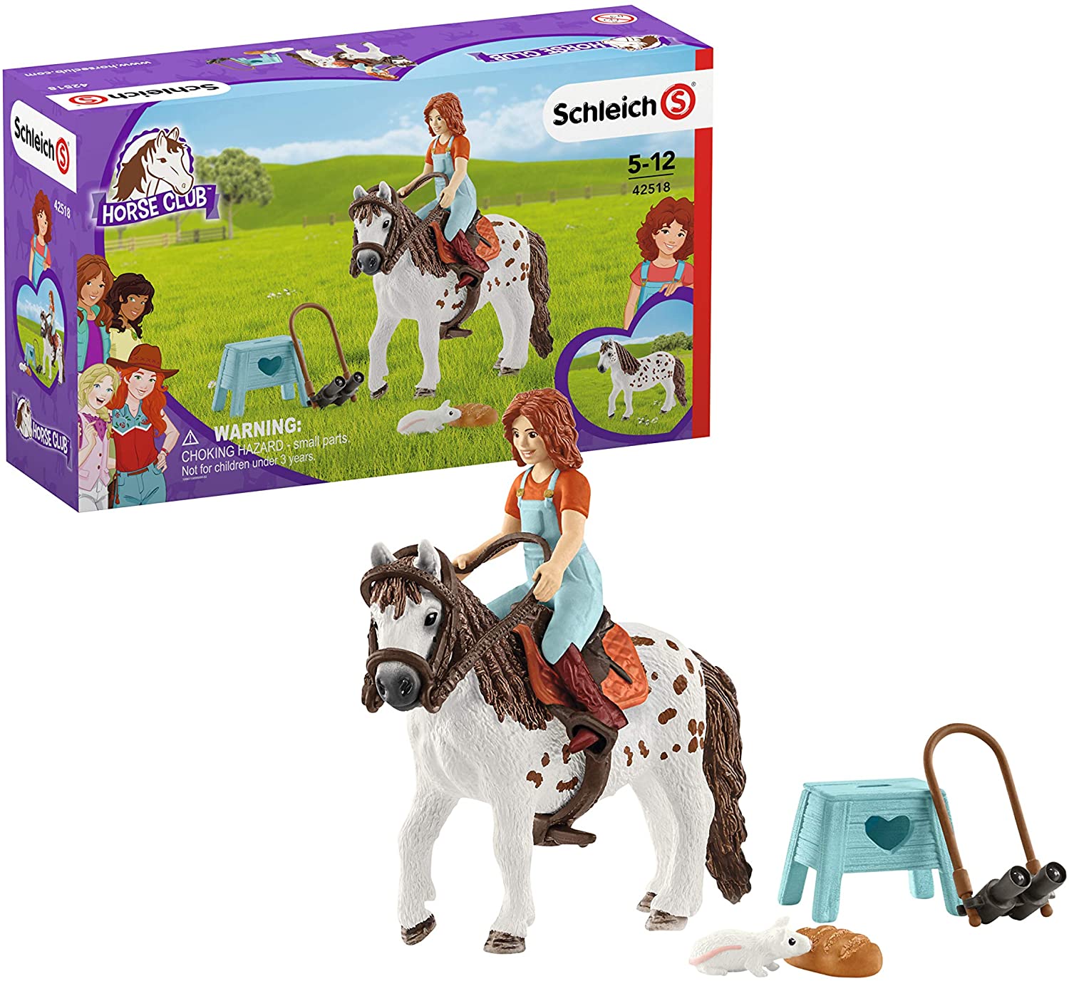 Playset Bambina e pony Schleich