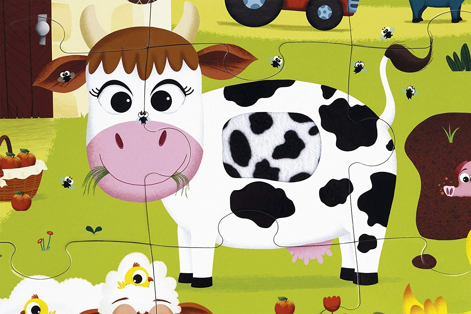 Puzzle tattile 20 pezzi Animali della fattoria Puzzle 2 anni